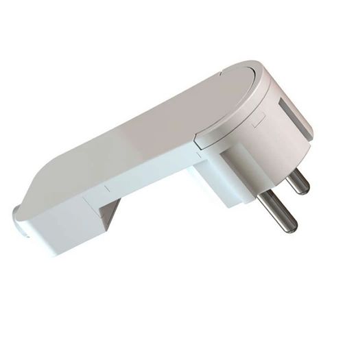 Prise Plate Murale Extra-Plate - Prise Mle Plate Pour Coupler Cble Rallonge Prise (250 V - 16 A) 2p + T