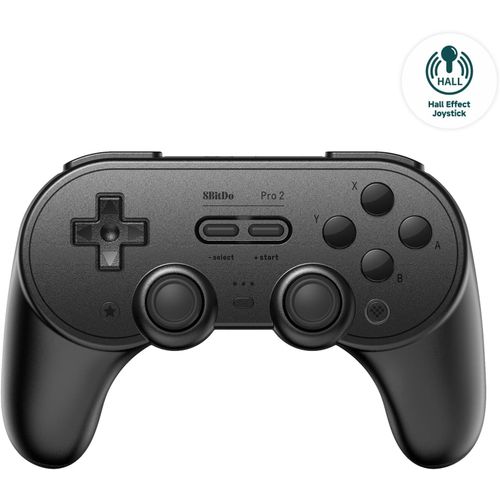 Pro 2 Bluetooth Manette, Joystick  Effet Hall, Manette Sans Fil Compatible Avec Switch, Apple, Windows, Steam Deck, Android Et Raspberry Pi (Noir)