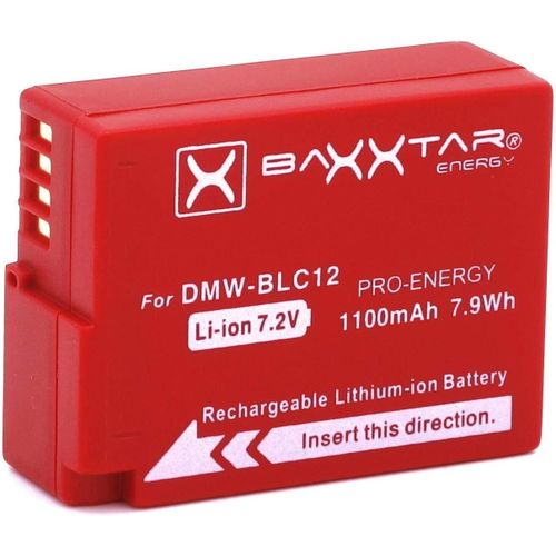 Pro Compatible avec Batterie Panasonic DMW BLC12 E (rel 1100mAh) Lumix DC FZ1000 II G91 DMC GX8 G70 G80 G81 G7 G6 G5 FZ2000 FZ1000 FZ330 FZ300 FZ200 etc.