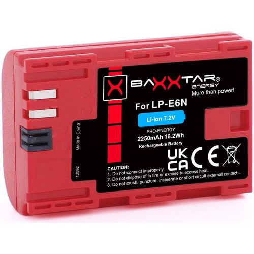 Pro LP-E6N LP-E6 2250mAh Batterie d'appareil Photo - avec Infochip