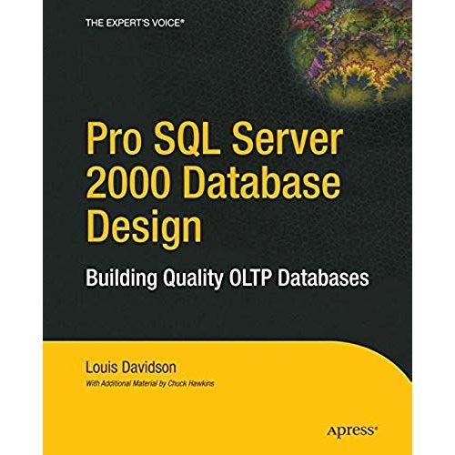 Pro Sql Server 2000 Database Design    Format Broch 