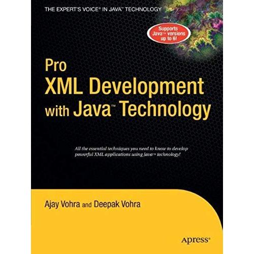 Pro Xml Development With Java Technology    Format Broch 