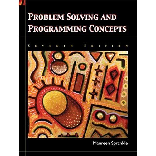 Problem Solving And Programming Concepts (7th Edition)   de Maureen Sprankle  Format Broch 