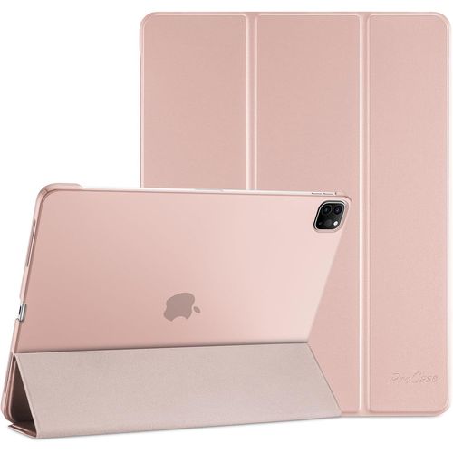 Procase Coque Pour Ipad Air 13 Pouces (M3) 2025/(M2) 2024, Ipad Pro 12.9 Pouces 6me 2022/5me 2021/4me 2020/3me 2018 Gnration, Nouvel tui Amlior, Housse De Protection Anti-Chute -Rose
