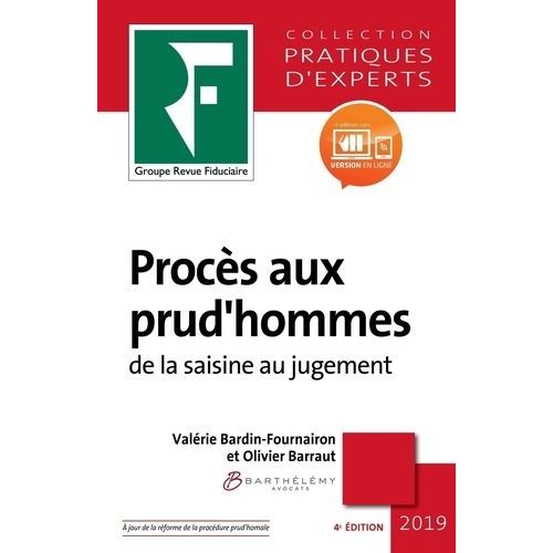 Procs Aux Prud'hommes - De La Saisine Au Jugement   de Bardin-Fournairon Valrie  Format Beau livre 
