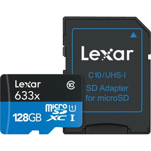 Professional 633X Carte Micro Sd 128 Go, Carte Microsdxc Uhs-I, Jusqu' 100 Mo/S En Lecture, Carte Tf Pour Smartphones, Tablettes Et Camras D'Action (Lsdmi128Bbeu633A)