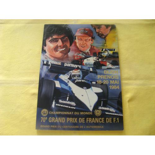 Programme Grand Prix De France 1984  Dijon Prenois