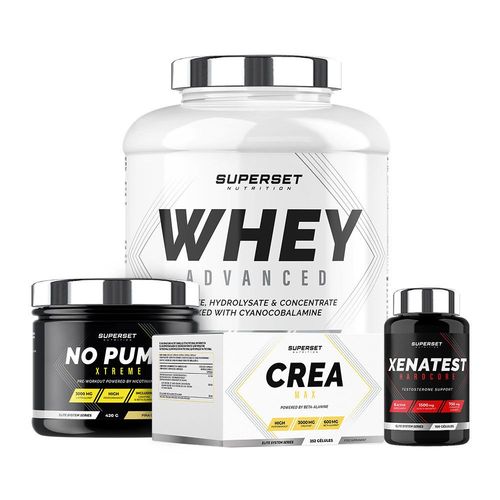 Programme Prise De Muscle Sec Expert - 100% Whey Proteine Advanced 2kg Cookies - No Pump Xtreme - Cra Max - Xenatest Hardcore