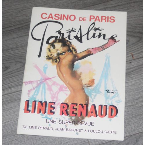 Programme Revue Music Hall Casino De Paris Line Renaud Paris Line