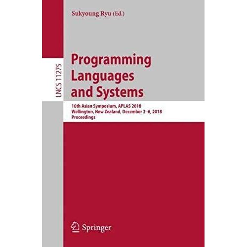 Programming Languages And Systems   de Sukyoung Ryu  Format Broch 