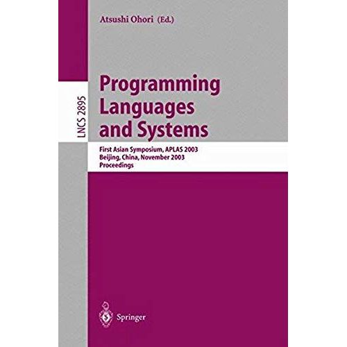Programming Languages And Systems   de Atsushi Ohori  Format Broch 