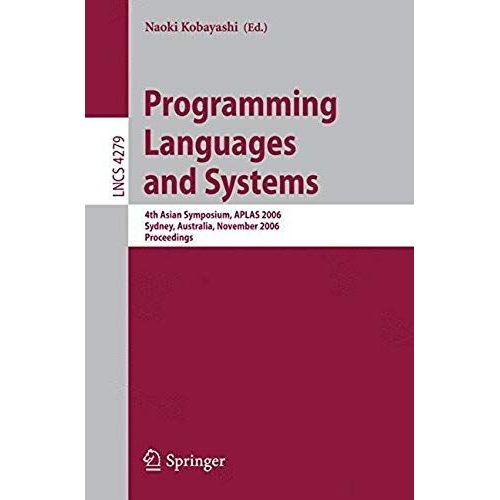 Programming Languages And Systems   de Naoki Kobayashi  Format Broch 