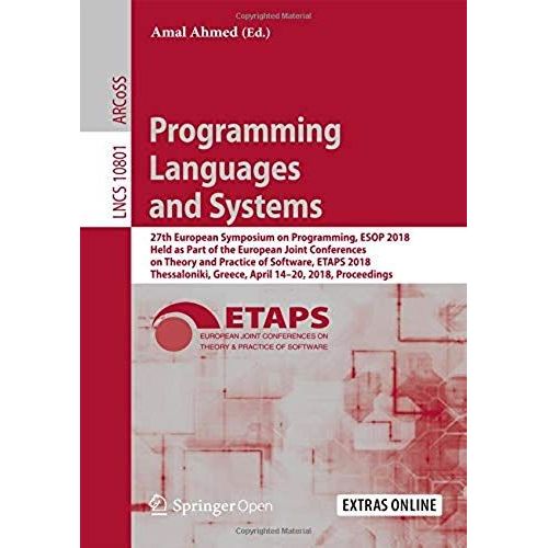 Programming Languages And Systems   de Amal Ahmed  Format Broch 