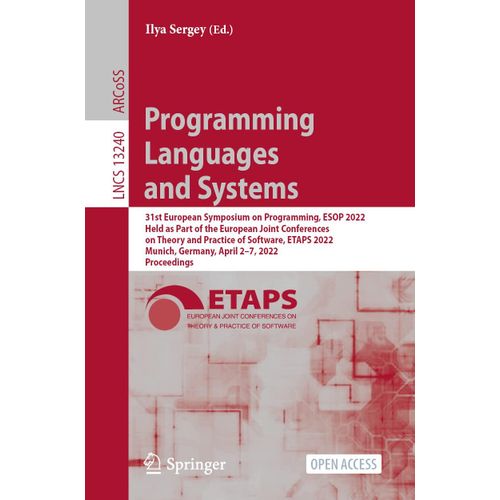 Programming Languages And Systems    Format Broch 