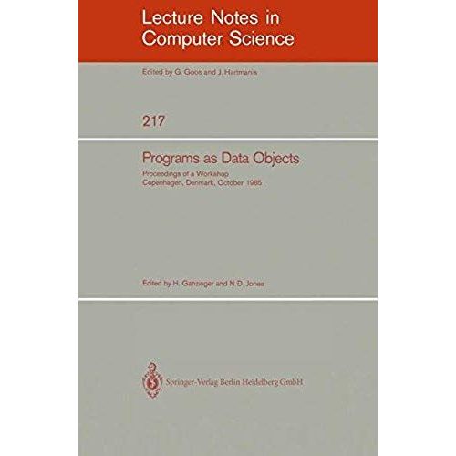 Programs As Data Objects   de Harald Ganzinger  Format Broch 