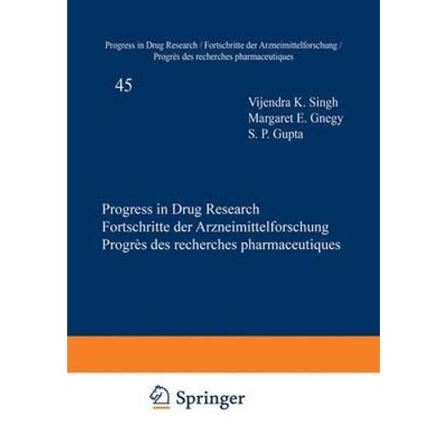 Progress In Drug Research / Fortschritte Der Arzneimittelforschung / Progrs Des Recherches Pharmaceutiques    Format Broch 