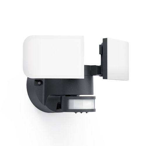 Projecteur 2 Ttes Noir  Dtecteur De Mouvements Orientable Et Dsactivable, 2800 Lumens, Blanc Froid