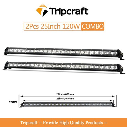 Projecteur De Lumire Led 7 Pouces 72w,2 Pices,Rampe De Conduite,Faisceau Lumineux,Lampe Automatique,Pour Camion Tout-Terrain,Bumosquito,4x4,12v,24v - Type 2pcs 25in 120w Combo