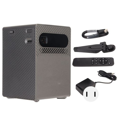 Projecteur DLP Portable, prise en charge 3D 4K 2G 32G 5G, WIFI, Correction automatique d'échelle, 1080p, Mini projecteur pour Android 9.0, 100 à 240V, prise US, gris