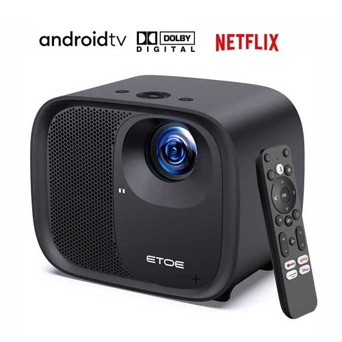 Projecteur ETOE E3 Pro, Dolby Digital Plus, 1080p natif, 600 ANSI, Android TV 11.0, Amlogic S905, 2 Go + 16 Go, Wi-Fi 5G, dcodage 4K, Play Store prinstall - [Certifi Netflix et Android TV]