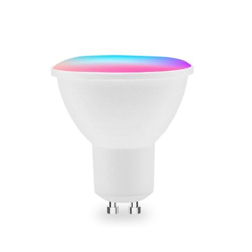 Projecteur Gu10, Ampoule Intelligente Wifi 6w E27, Lampe Led Rgb, 85 265v Rgb + Blanc, Fonction De Minuterie Variable, Fonctionne Avec Alexa/Google Home