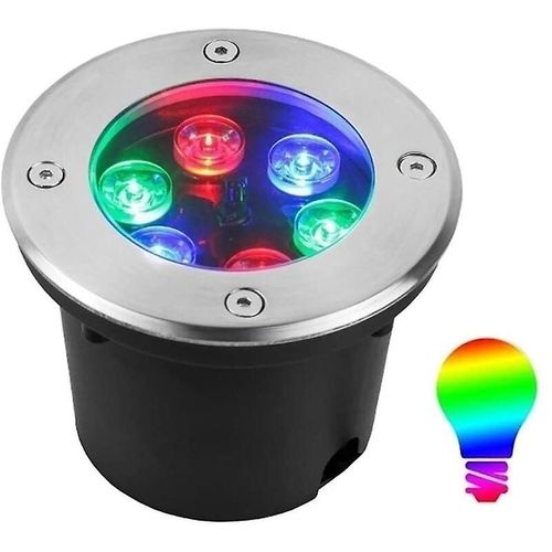 Projecteur Led Encastr Extrieur, Projecteur De Piscine Rvb Ip68 tanche Rf Tlcommande En Acier Inoxydable Lumire Souterraine Pour Terrasse De Piscine D'tang De Jardin (Taille