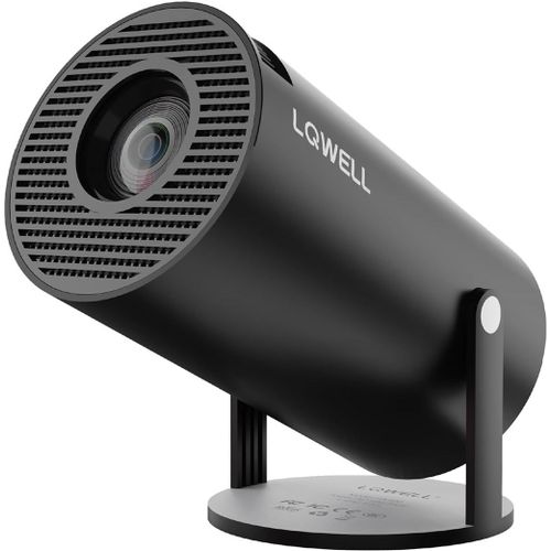 Projecteur, Mini Projecteur, Prend en Charge Le WiFi 5G, BT5.0 avec SystMe D'exploitation Android, Keystone Automatique, Angle de 220 degrS, 130 Pouces pour TLPhone/PC, Noir