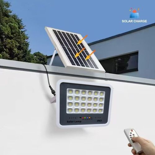 Projecteur Solaire Impermable Conforme  La Norme Ip67,clairage D'extrieur,Idal Pour Un Jardin Ou Un - White Light-30w-96led