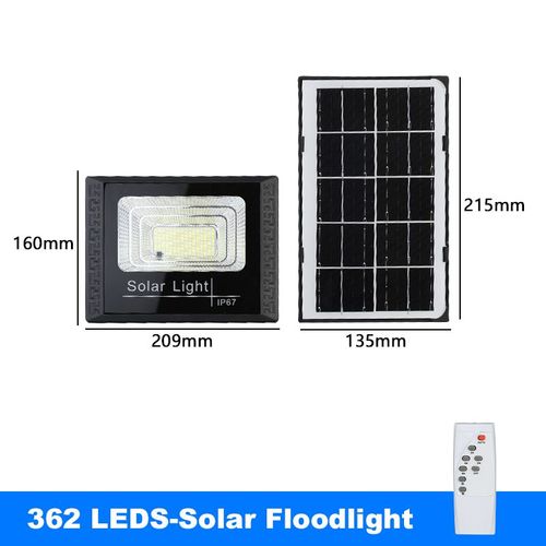 Projecteur Solaire Led tanche Avec Tlcommande,Lumire  Intensit Variable,Temps,Extrieur,Jardin,Escaliers,Mur- 362leds-D94