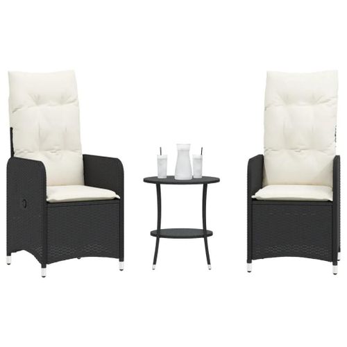 Prolenta Premium - Chaises Inclinables De Jardin Lot De 2 Et Table Rsine Tresse