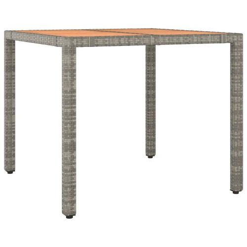 Prolenta Premium - Ensemble De Bistro De Jardin 3 Pcs Coussins Gris Poly Rotin