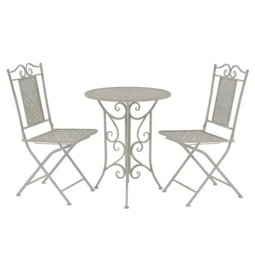 Prolenta Premium - Mobilier De Bistro 3 Pcs Acier Gris