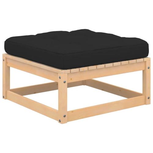 Prolenta Premium - Repose-Pied De Jardin Avec Coussin Pin Massif