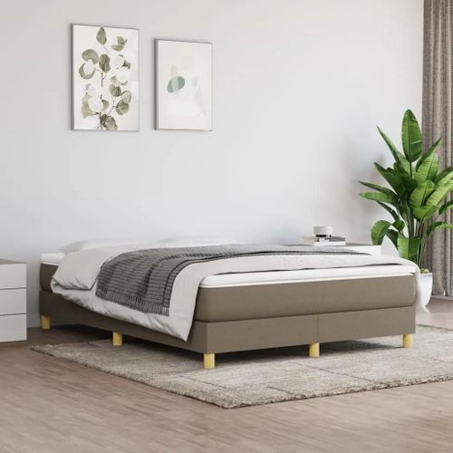 Prolenta Premium - Sommier  Lattes De Lit Avec Matelas Taupe 140x200 Cm Tissu