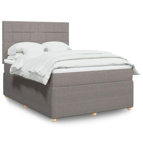 Prolenta Premium - Sommier  Lattes De Lit Avec Matelas Taupe 140x200 Cm Tissu
