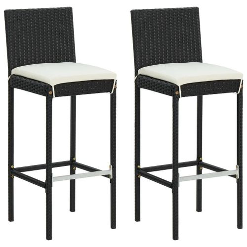 Prolenta Premium - Tabourets De Bar De Jardin Et Coussins Lot De 2 Rsine Tresse