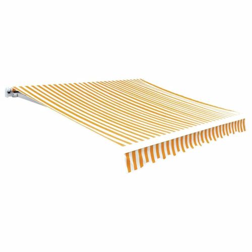 Prolenta Premium - Tissu D'auvent Jaune Tournesol/Blanc 4 X 3 M (Cadre Non Inclus)