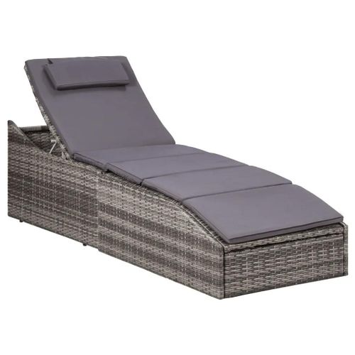 Prolenta Premium - Transat Avec Coussin Rsine Tresse Gris