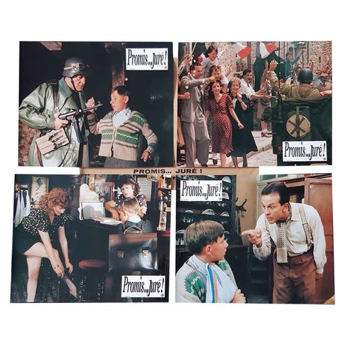 Promis Jur! : Jeu De 12 Photos D'Exploitation Cinmatographique - Format 21x27 Cm - De Jacques Monnet Avec Michel Morin, Roland Giraud, Christine Pascal, Andra Ferrol - 1987
