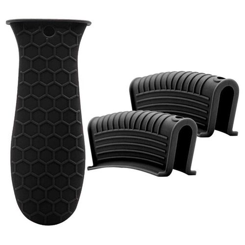 Promotion! Housse De Poigne En Silicone, Ensemble De Couvercles De Poigne De Casserole D'assistance, Manchons De Maniques En Fonte
