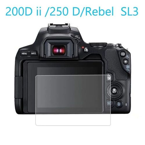Protecteur d'cran en verre pour appareil photo,film de protection pour IL EOS 200D Mark ii MK2/250D/Rebel SL3/Kd'appareils X10 #A