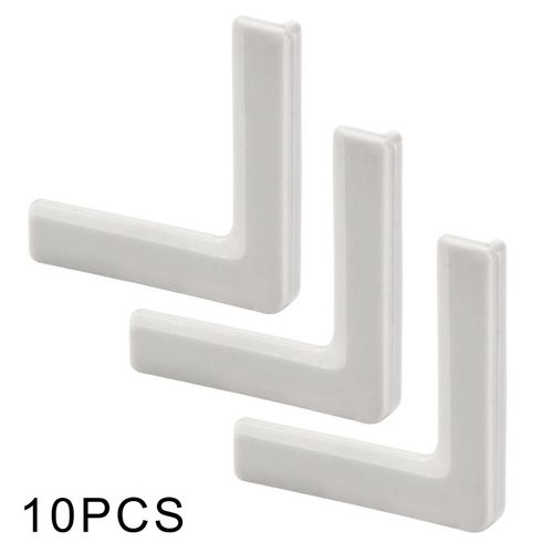 Protecteurs De Bords De Meubles Anti-Collision,Bordure D'angle En Pvc  Angle Droit,Protection De Fentre,Verre,Emballage D'angle De Table,10 Pices - Type Gris