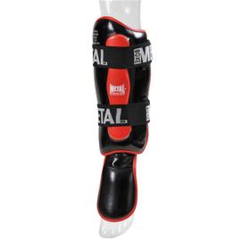 Protège tibia + pied détachable pro Métal Boxe Noir