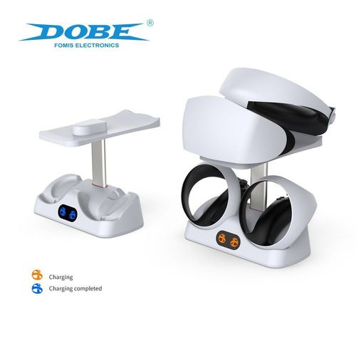 Ps5 Vr2 Avec Poigne Lumineuse D'affichage Base De Chargement Chargeur De Sige Psvr2 Avec Support De Lunettes De Rangement Tp5-2515[1pcs]