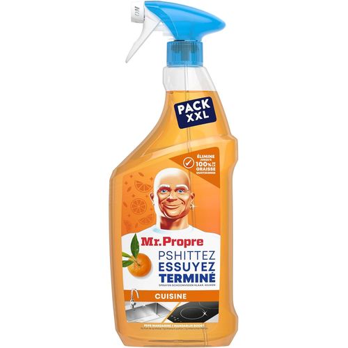 Pschittez,Wipe,Finished Spray Degreaser And Cleaner Multi-Purpose Peps Mandarin,10 X 800 Ml. No Streaks. No Hazardous Residues