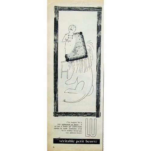 Publicite Ancienne (Avril 1957) Pour Le Veritable Petit Beurre Lu