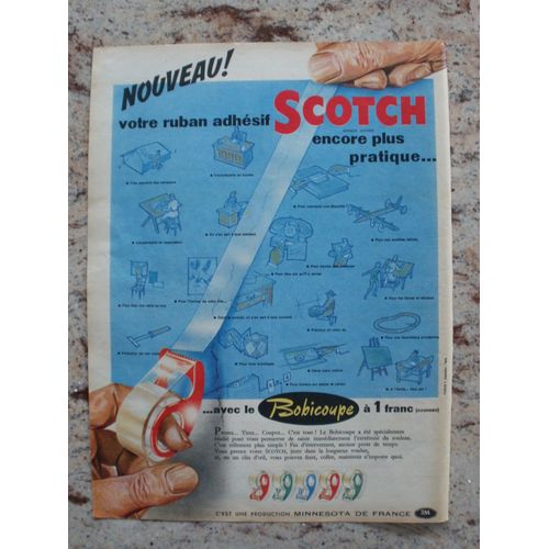 Publicit Ancienne (Dcembre 1959) Pour Le Ruban Adhsif 