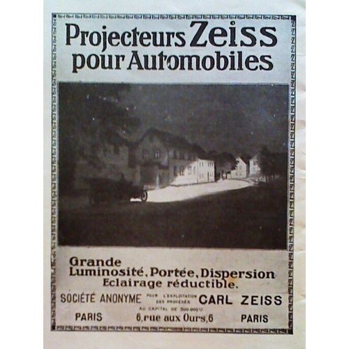 Publicite Ancienne (Novembre 1913) Pour Les Projecteurs ( Phare ) D'automobile 