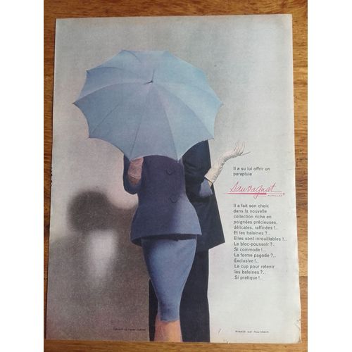Publicit Annes 1950/1960 Parapluie Sauvagnat Il A Su Lui Offrir Un Parapluie Sauvagnat Bleu