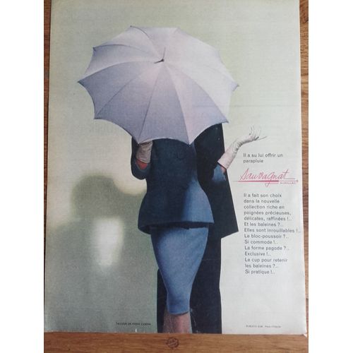 Publicit Annes 1950/1960 Parapluie Sauvagnat Il A Su Lui Offrir Un Parapluie Sauvagnat Rose